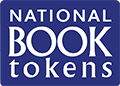 National Book Tokens logo. White writing on dark blue background